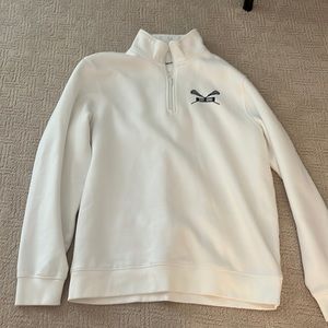 White lacrosse half zip